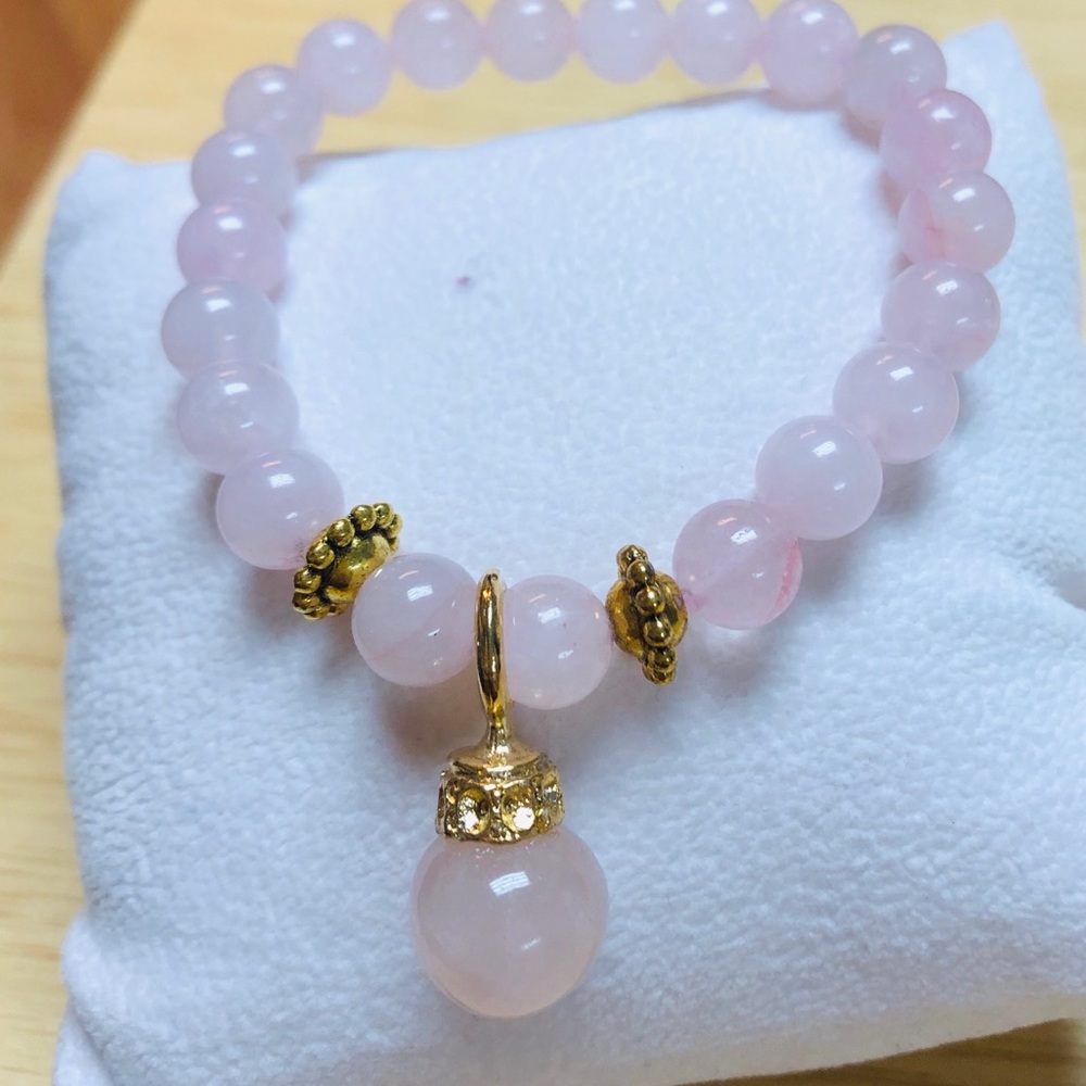 Rose Quartz Gold Brass